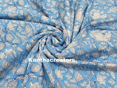 Floral Print Cotton Fabric Dressmaking Sewing Running Fabric Voile Fabric 5 Yard - Image 1 of 4