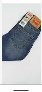 Levi's Boys 511 Jeans Slim Fit Stretch Denim Blue Adjustable Waist 8 (24/25)NWT - Picture 1 of 10