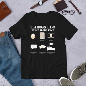 Things I do in my spare time Eggnog Funny Christmas Lover Novelty t-shirt - Picture 1 of 4