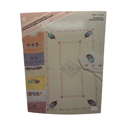 Banar Designs Southwest Baby Layette VTG 80s Cross Stitch Booklet - Image 1 of 4