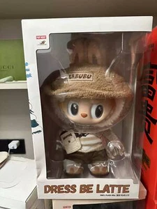 100% Genuino POPMART VINILO LABUBU DRESS BE LATTE Muñeca de Peluche Grande Café Stock LO ÚLTIMO - Imagen 1 de 8