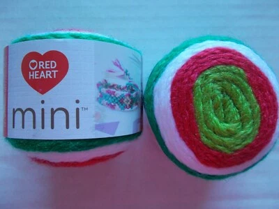 Red Heart Mini yarn, Holiday Cheer, lot of 2 (72 yds/1.6 oz ea) - Image 1 of 2