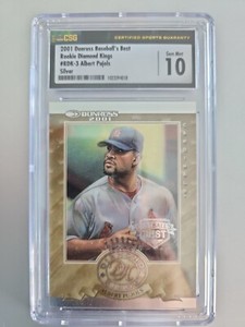 2001 Donruss Rookie Diamond Kings SILVER Albert Pujols RC PSA CSG 10 GEM MINT 