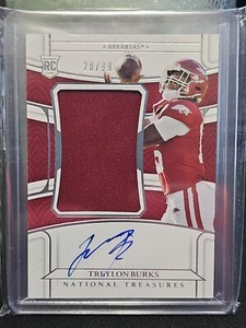 2022 PANINI NATIONAL TREASURES COLLEGIATE TREYLON BURKS RC PATCH AUTO 28/99 RPA
