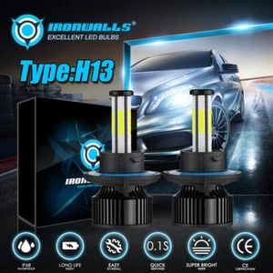 6 Sides H13 LED Headlight Bulbs for Dodge Ram 1500 2500 3500 06-2012 Hi/Lo Kit - Picture 1 of 12