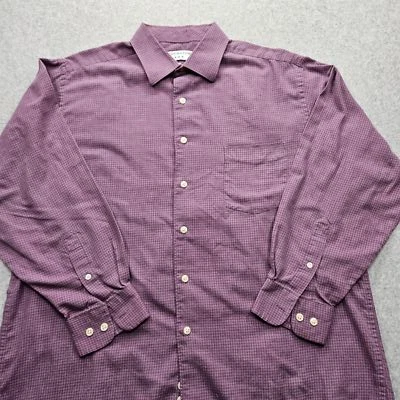 Covington Men's Large Red Nailhead Pattern Long Sleeve Button-Down Shirt - Image 1 of 4