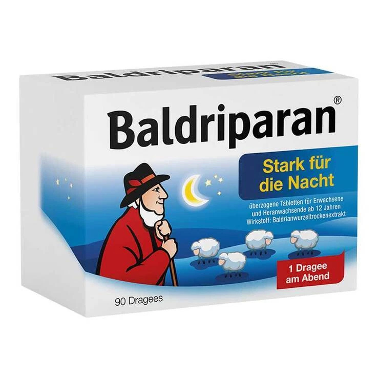 Baldriparan Stark für die Nacht überzogene Tabletten · 90 St · PZN 00215657
