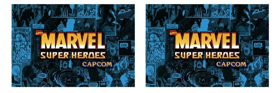 Marvel Super Heroes Arcade 1up Cabinet Riser Graphics Decals Stickers - Image 1 of 1