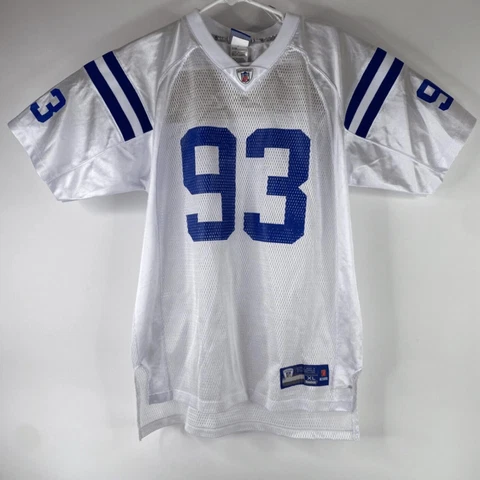 Reebok Mens Indianapolis Colts 93 Dwight Freeney NFL On Field Football Jersey XL Cover