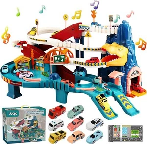 Toy Car Ramp Track Dinosaur Climbing Hills Railcar Colorful Vehicles - Picture 1 of 6