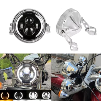 7" Inch LED Headlight Housing Bucket Bracket For Honda Shadow Spirit 1100 750 - Image 1 of 4