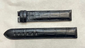 LOUISIANA FARM Black Padded Alligator Watch Strap. Genuine Alligator Leather - Picture 1 of 8