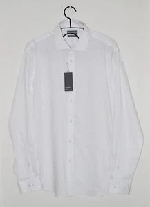 NWT- Flaw Michael Kors Men's White Slim Fit Stretch LS Dress Button Shirt sz 17 - Picture 1 of 13