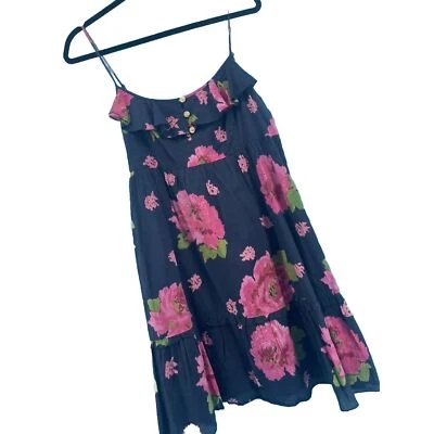Vestido Juicy Couture para Mujer Talla 4 Floral Volantes Hadas Rosa Rosas Cottagecore Boho Foto 1 de 4