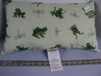 True Living 12 x 20 Outdoor Lumbar Pillow Frog Firefly Spring New - Image 1 of 3