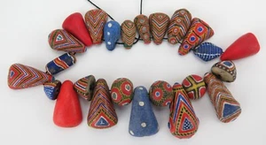 African Trade beads. Rare Mauritanian Kiffa powder glass beads. Superb quality - Picture 1 of 12