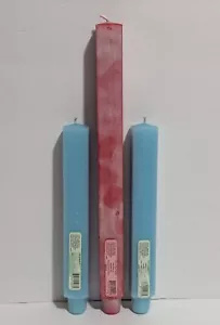 3 - Candele quadrate in cera d'api - 8" blu pallido e 12" rosso qualità Dadant & Sons - Foto 1 di 5