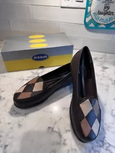 Neu Dr. Scholl's Damen Leder Mode Komfort Slipper braun Halbschuh 7W - Bild 1 von 5