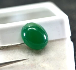 5.05 Ct Certified Natural Untreated Zambian Emerald Oval Cabochon Gemstone E2946 - Picture 1 of 4