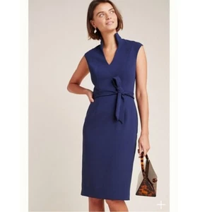 Anthropologie Black Halo Brittania Petite Sheath Dress Size 4P - Picture 1 of 7