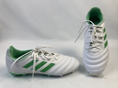 Adidas Unisex Kids Copa 19.3 FG D98081 White/Green Leather Soccer Cleats Size 4 - Image 1 of 4