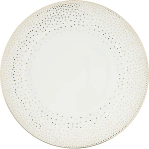 Gracie Bone China by Spray Dots Gold 11-Inch Set of 4 Dinner Plates Trim - Picture 1 of 6