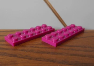 MAGENTA 2x6 6x2 plate, genuine LEGO spare part 3795 x2 pink - Image 1 of 3