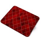 Mouse Mat Pad - Red Argyle Geometric Tiles Laptop Pc Desk Office #2537