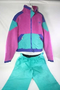 Vintage 90's The North Face Extreme Z Womans Fleece & Ski/Snowboard Pants sz M/L - Picture 1 of 12