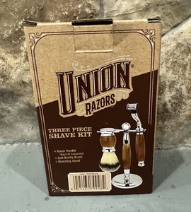 Union Razor SS1 Three Piece Shave Kit Tiger Eye - Picture 1 of 3