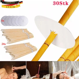30x Ohrkerzen aus Bienenwachs mit Filter Ohrenkerzen Reinigung Ear Candle Duft - Bild 1 von 13