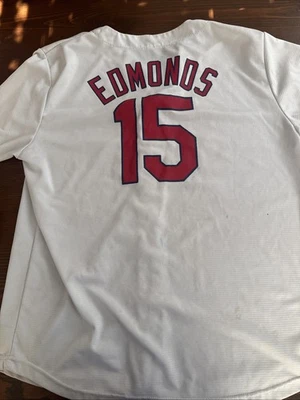 Vintage St. Louis Cardinals Jim Edmonds Jersey - SGA Coopers Tires Button Up XL - Image 1 of 4