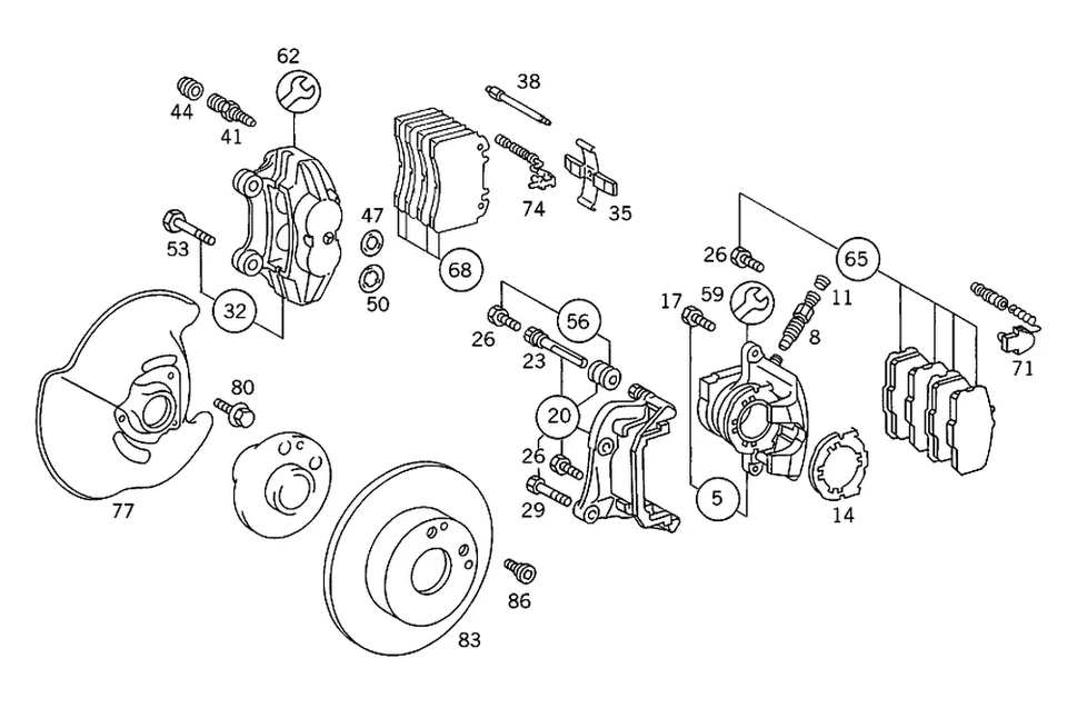Genuine Mercedes-Benz Hexagon Head Screw 124-421-04-71 Foto 1 de 1
