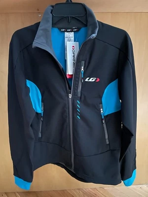 NWT Louis Garneau W'S ENERTEC  Cycling Jacket Women Size Medium Color:Black/Blue - Image 1 of 4