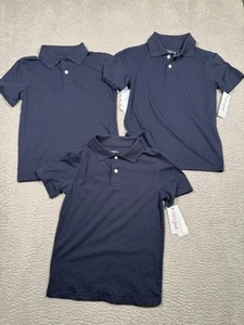 NWT 3 Cat & Jack Shirts Collared Short Sleeve Polos School Uniforms Size 8 Med - Picture 1 of 7