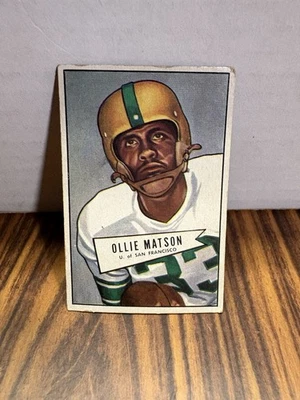 1952 bowman ollie matson Rookie Card Original #127 Small Bowman Ollie Matson RC - Image 1 of 4