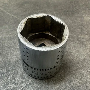 Snap On 3/8" Drive 19MM 6PT Metric Shallow Chrome Socket USA FSM191 - Bild 1 von 7