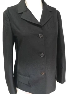 Prada Milano Women's Wool Blend Dark Blue Blazer Jacket Italy SZ 40 US Sz 4 6 - Picture 1 of 12