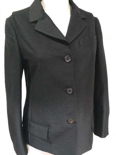 Blazer Prada Milano Donna Miscela Lana Blu Scuro Italia TAGLIA 40 US Taglia 4 6