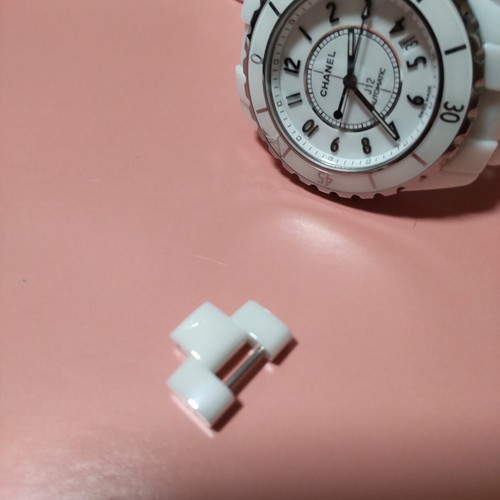 Cinturino orologio uomo Chanel J12 bracciale 1 maglia ceramica bianca 17mm originale mai