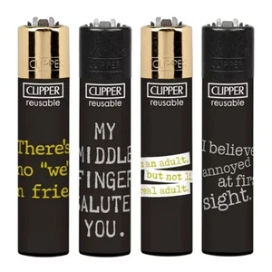 Clipper Feuerzeuge 4 Stück - Annoying Quotes - Bild 1 von 1
