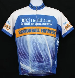 Cannonball Express BJC HealthCare Cycling Jersey V-Gear Men Club Cut Large Blue - Picture 1 of 4