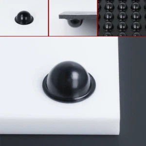 4-98x Wand-Puffer Ø 19 mm selbstklebend, WA 9,5 mm, Weich-PVC Gummi | schwarz - Bild 1 von 5