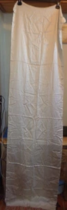 JONES NEW YORK  SAND DOLLAR WHITE SATIN PASHMINA  FRINGED  SCARF NWT  OS 21X72 - Picture 1 of 8
