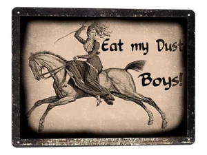 Equestrian Ladies Metal Sign Show Horse funny ranch vintage style wall decor 711 - Picture 1 of 2