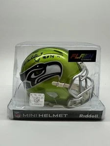 WALTER JONES Signed HOF 14 Inscribed Seahawks Flash Mini Helmet (SCHWARTZ COA) - Picture 1 of 8