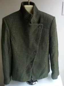Blazer LINDA ALLARD ELLEN TRACY collo mandarino bottoni asimmetrici TAGLIA 12 - Foto 1 di 5
