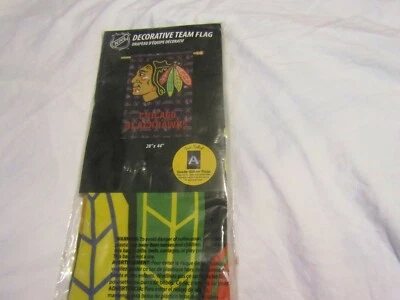 Chicago Blackhawks NHL 2 Sided Garden House Team Flag Banner 28x44 New (Sealed) - Image 1 of 3
