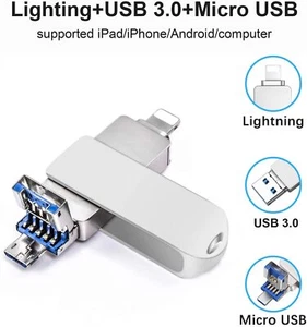 1 To 256/512 Go otg usb 3.0 clé mémoire OTG pour iPhone 13 12 11 iPad - Photo 1/9