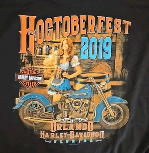 Harley Davidson NWT Motorcycles Mens 2XL Graphic Hogtoberfest HD 2019 T Shirt - Picture 1 of 13